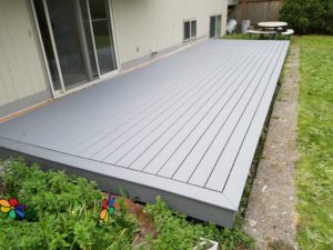 Gray Composite Trex decking by Coeur d'Alene's Deck Builder!