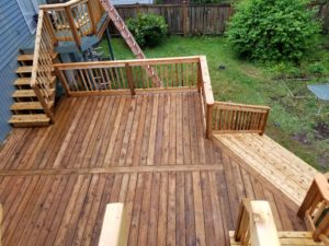Wood Railing and decking by Coeur d'Alene's Deck Builder!