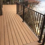 Metal railing and composite Trex decking by Coeur d'Alene's Deck Builder!