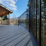 Metal deck railing with lakeview